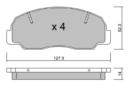 Комплект тормозных колодок (AISIN: BPDA-1900)